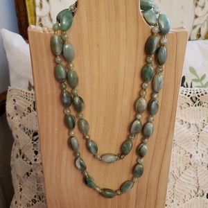 Faux Jade bead Necklace